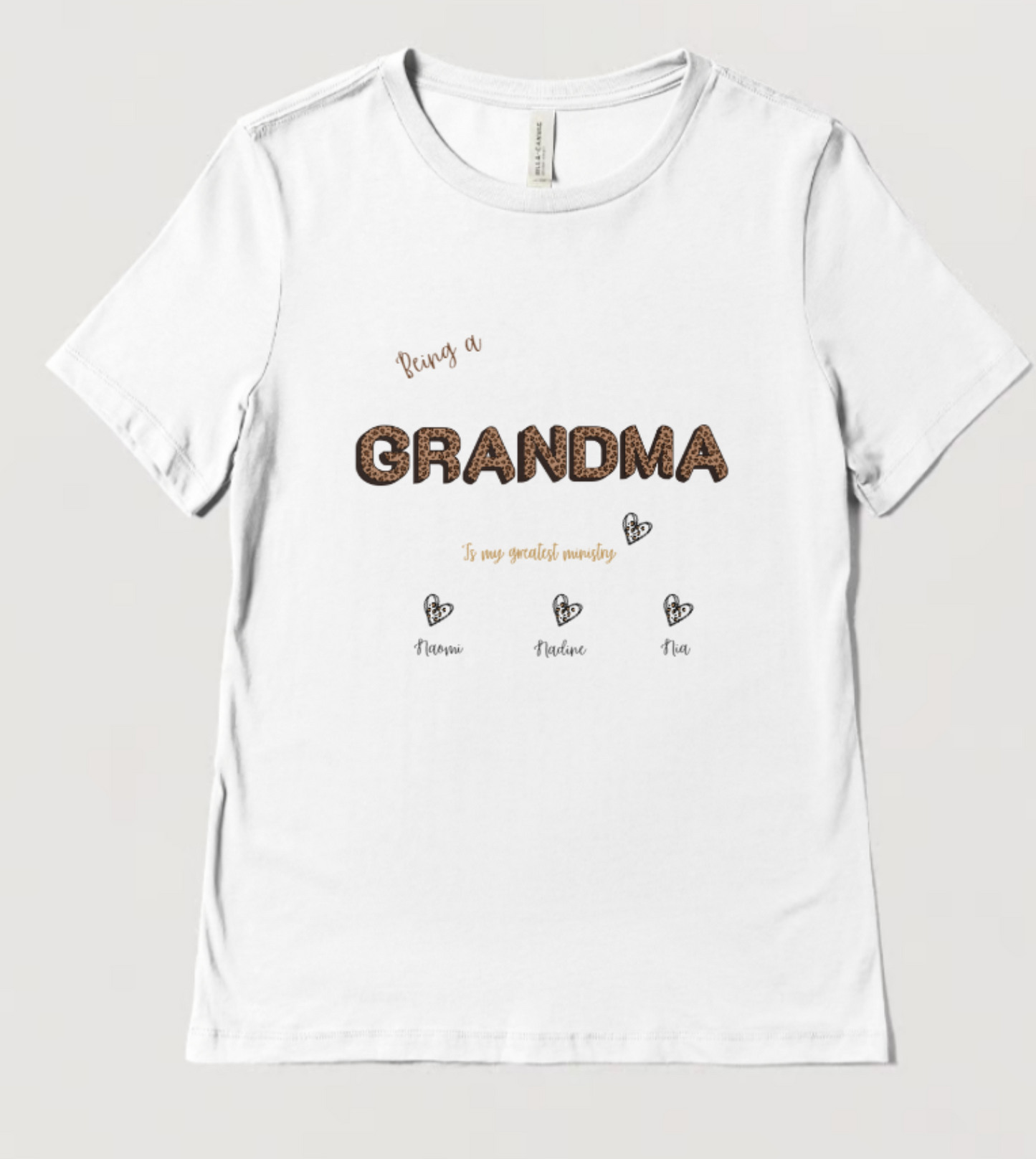 White personalized Short Sleeve T-Shirt Being a mama is my greatest ministry