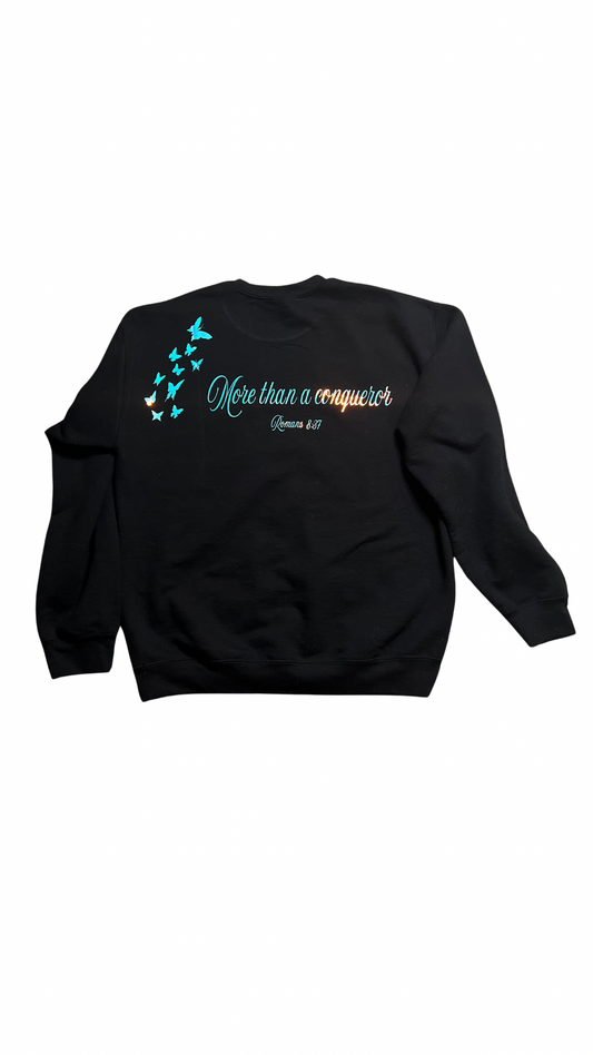 More than a conqueror Black sweatshirt