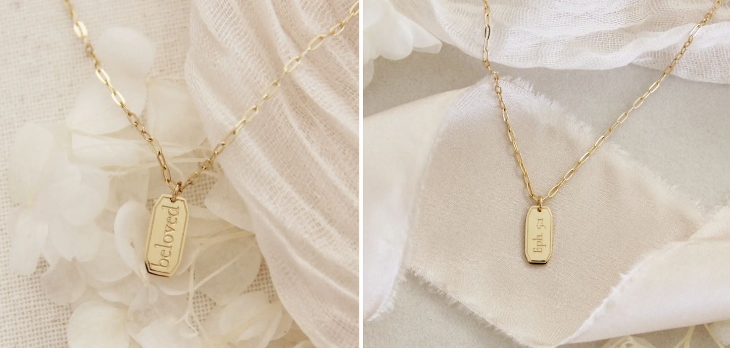 Beloved Scripture Necklace by Love Story Collection