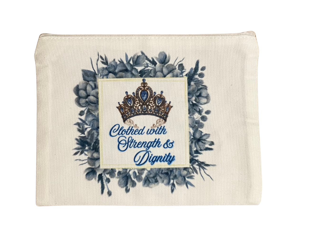 Proverbs 31:25 Small canvas wallet bag